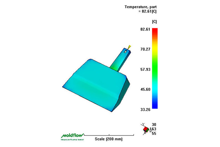 Mold flow analysis for mold design and making